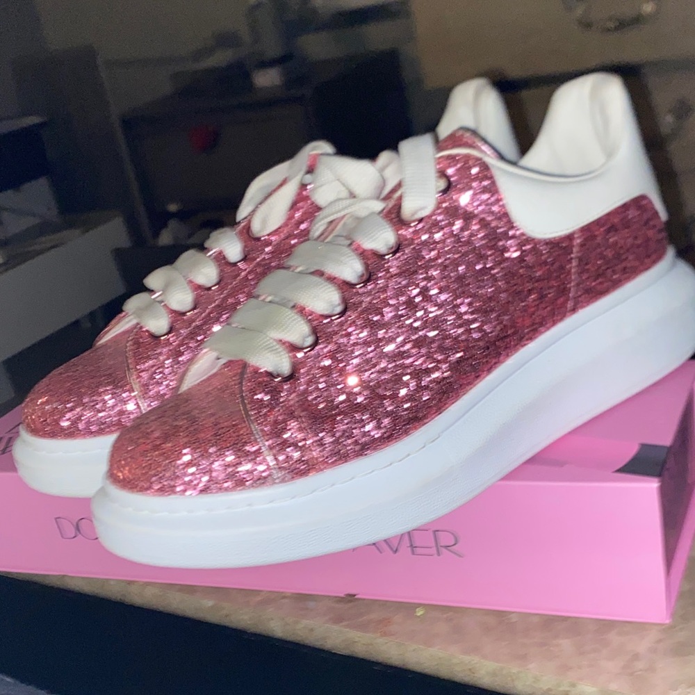 DC Pink Glitter Women's Sneakers